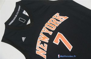 Maillot NBA Pas Cher New York Knicks Carmelo Anthony 7 Noir Orange