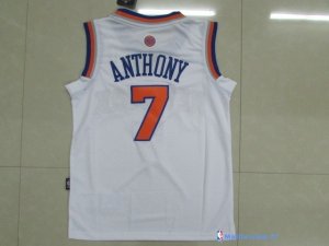 Maillot NBA Pas Cher New York Knicks Junior Carmelo Anthony 7 Blanc