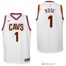 Maillot NBA Pas Cher Cleveland Cavaliers Junior Derrick Rose 1 Blanc Association 2017/18