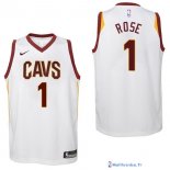 Maillot NBA Pas Cher Cleveland Cavaliers Junior Derrick Rose 1 Blanc Association 2017/18