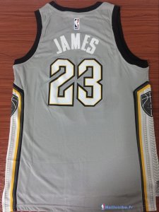 Maillot NBA Pas Cher Cleveland Cavaliers LeBron James 23 Nike Gris Ville 2017/18