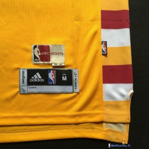 Maillot NBA Pas Cher Cleveland Cavaliers LeBron James 23 Jaune Dentelle