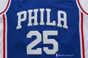 Maillot NBA Pas Cher Philadelphia Sixers 2016 Ben Simmons 25 Bleu