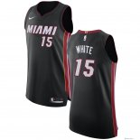 Maillot NBA Pas Cher Miami Heat Okaro White 15 Noir Icon 2017/18