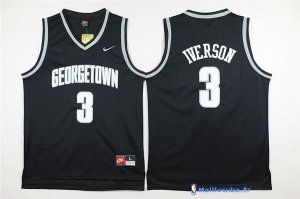 Maillot NCAA Pas Cher Georgetown Hoyas Allen Iverson 3 Noir