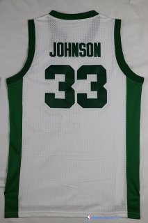 Maillot NCAA Pas Cher Michigan Earvin Johnson 33 Blanc