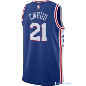 Maillot NBA Pas Cher Philadelphia Sixers Joel Embiid 21 Bleu Icon 2017/18