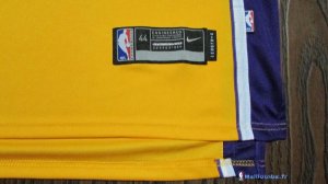 Maillot NBA Pas Cher Los Angeles Lakers Lonzo Ball 2 Jaune Icon 2017/18