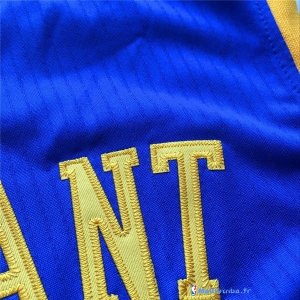 Maillot NBA Pas Cher Golden State Warriors Kevin Durant 35 Bleu Jaune