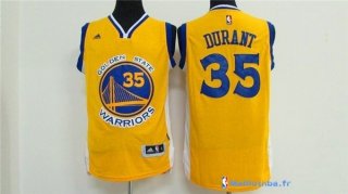 Maillot NBA Pas Cher Golden State Warriors Kevin Durant 35 Jaune