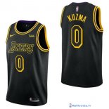 Maillot NBA Pas Cher Los Angeles Lakers Kyle Kuzma 0 Noir Ville 2017/18