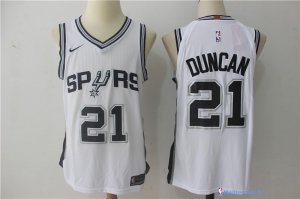 Maillot NBA Pas Cher San Antonio Spurs Tim Duncan 21 Blanc Association 2017/18