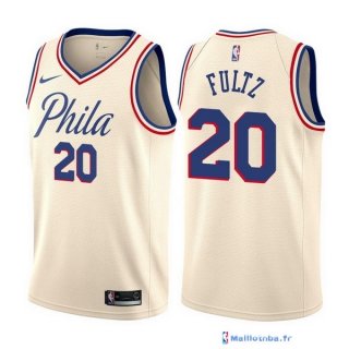 Maillot NBA Pas Cher Philadelphia Sixers Markelle Fultz 20 Nike Crema Ville 2017/18