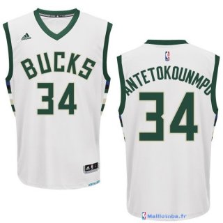 Maillot NBA Pas Cher Milwaukee Bucks Giannis Antetokounmpo 34 Blanc