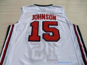 Maillot NBA Pas Cher USA 1992 Johnson 15 Blanc