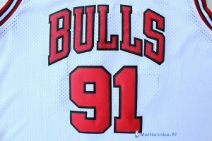 Maillot NBA Pas Cher Chicago Bulls Dennis Rodman 91 Blanc