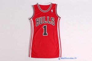 Maillot NBA Pas Cher Chicago Bulls Femme Derrick Rose 1 Rouge