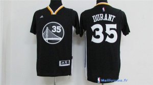 Maillot NBA Pas Cher Golden State Warriors Kevin Durant 35 Noir MC