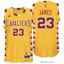 Maillot NBA Pas Cher Cleveland Cavaliers LeBron James 23 Jaune Dentelle