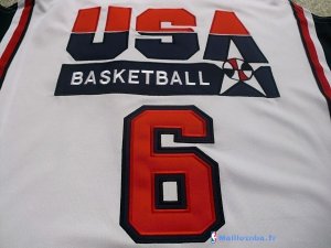 Maillot NBA Pas Cher USA 1992 James 6 Blanc