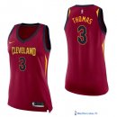 Maillot NBA Pas Cher Cleveland Cavaliers Femme Isaiah Thomas 3 Rouge Icon 2017/18