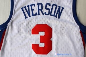 Maillot NBA Pas Cher Philadelphia Sixers Allen Iverson 3 Blanc