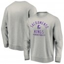 Sacramento Kings Fanatics Branded Heathered Gray Iconic Team Arc Stack Fleece Sweatshirt