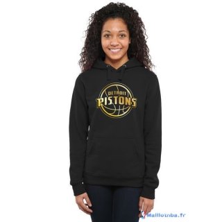 Survetement NBA Pas Cher Detroit Pistons Femme Noir Or