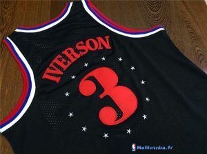 Maillot NBA Pas Cher Philadelphia Sixers Allen Iverson 3 6 Retro Noir