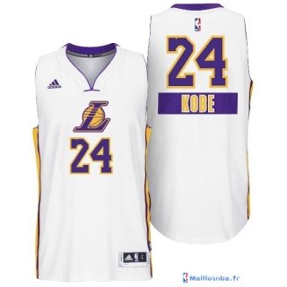 Maillot NBA Pas Cher Noël Los Angeles Lakers Kobe 24 Blanc