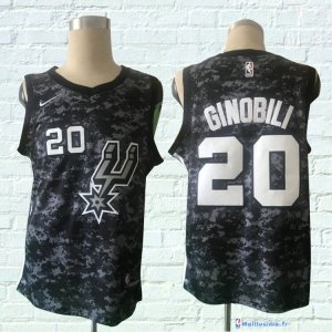 Maillot NBA Pas Cher San Antonio Spurs Manu Ginóbili 20 Nike Camouflage Ville 2017/18