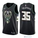 Maillot NBA Pas Cher Milwaukee Bucks Mirza Teletovic 35 Noir Statement 2017/18