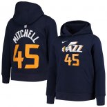 Utah Jazz Donovan Mitchell Nike Navy Name & Number Pullover Hoodie