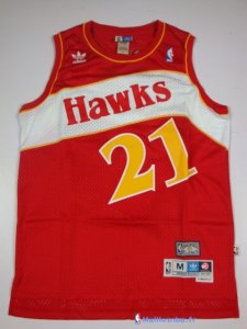 Maillot NBA Pas Cher Atlanta Hawks Dominique Wilkins 21 Rouge