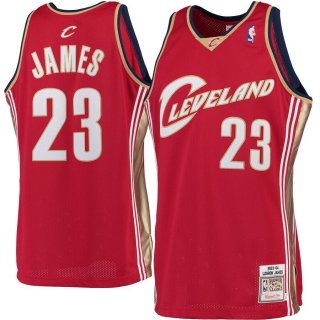 Cleveland Cavaliers LeBron James Mitchell & Ness Burgundy 2003-04 Hardwood Classics Rookie Authentic Jersey
