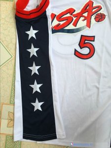 Maillot NBA Pas Cher USA 1996 Grant Hill 5 Blanc