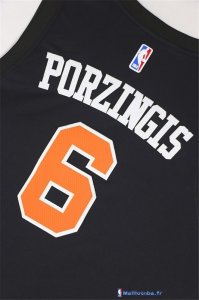 Maillot NBA Pas Cher New York Knicks Kristaps Porzingis 6 Noir