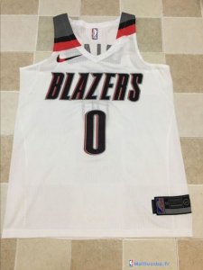 Maillot NBA Pas Cher Portland Trail Blazers Damian Lillard 0 Todo Blanc 2017/18