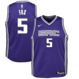 Sacramento Kings De'Aaron Fox Nike Purple Swingman Jersey - Icon Edition