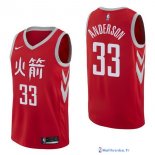 Maillot NBA Pas Cher Houston Rockets Ryan Anderson 33 Nike Rouge Ville 2017/18