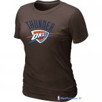 T-Shirt NBA Pas Cher Femme Oklahoma City Thunder Brun 1
