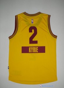 Maillot NBA Pas Cher Noël Cleveland Cavaliers Kyrie 2 Jaune