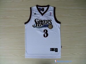 Maillot NBA Pas Cher Philadelphia Sixers Allen Iverson 3 Retro Blanc