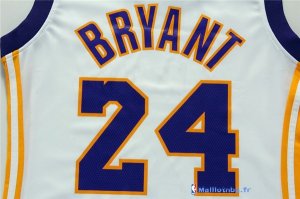 Maillot NBA Pas Cher Los Angeles Lakers Femme Blanc Kobe Bryant 24