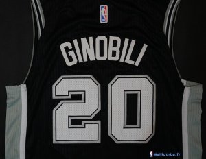 Maillot NBA Pas Cher San Antonio Spurs Manu Ginóbili 20 Noir Icon 2017/18