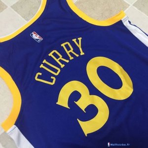 Maillot NBA Pas Cher Golden State Warriors Stephen Curry 30 Bleu Icon 2017/18