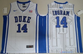 Maillot NCAA Pas Cher Duke Brandon Ingram 14 Blanc