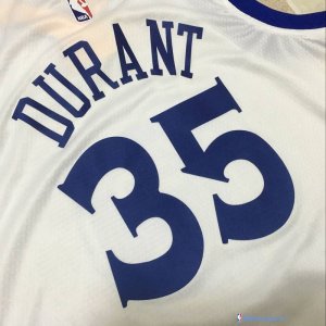 Maillot NBA Pas Cher Golden State Warriors Kevin Durant 35 Blanc Association 2017/18