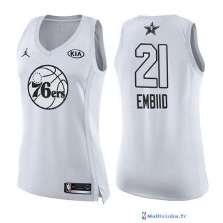 Maillot NBA Pas Cher All Star 2018 Femme Joel Embiid 21 Blanc