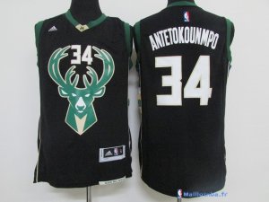 Maillot NBA Pas Cher Milwaukee Bucks Giannis Antetokounmpo 34 Noir